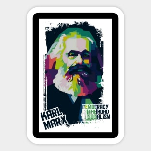 Karl Marx Popart Sticker